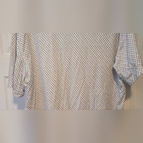 $52 Men's Jos. A. Bank White Tailored Fit Cotton Short Sleeve Polo Blue Anchors - Picture 5 of 11